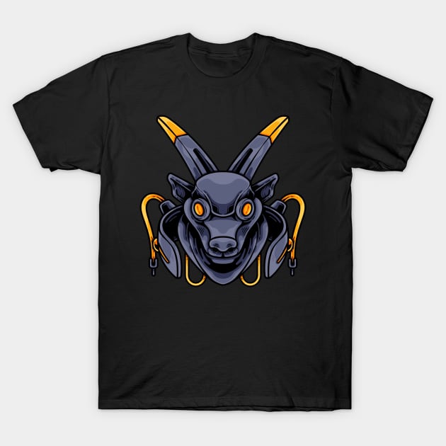 Cyber Goat T-Shirt by andhiika